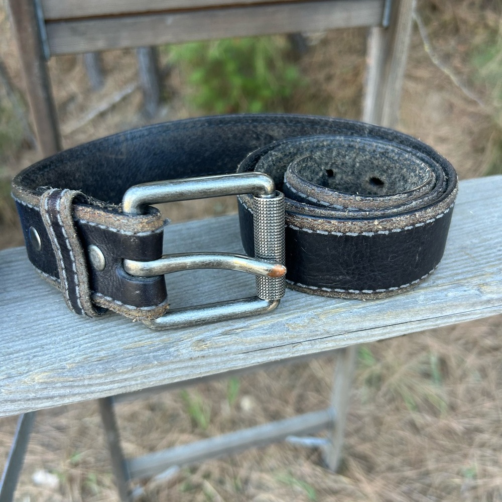 Belt, brown leather by BAD, vintage EUC
